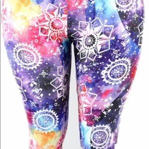 Tie Dye Mandala Multi Peachskin Leggings Plus Size